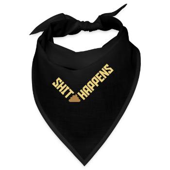 Shit happens Humor Zitat - Bandana - Schwarz - Vorne