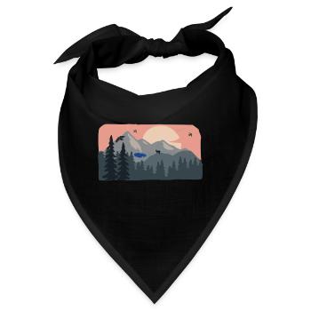 Naturliebe Berge Ziege Gebirge Südtirol Sonne - Bandana - Schwarz - Vorne