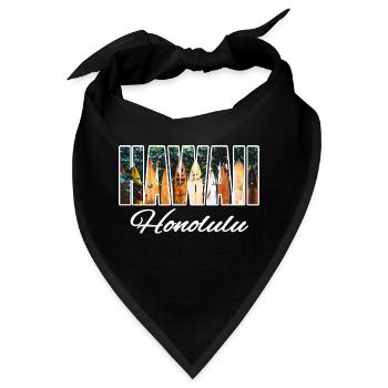 hawaii honolulu - Bandana - Schwarz - Vorne