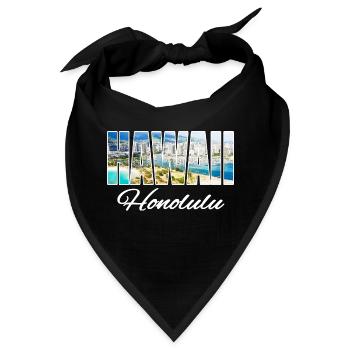 hawaii honolulu - Bandana - Schwarz - Vorne