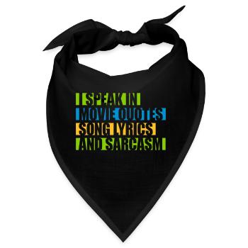 speak lyrics and sarcasm - Bandana - Schwarz - Vorne