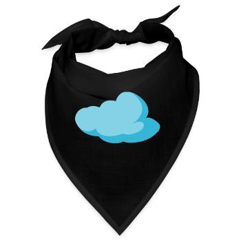 Wolke Blau Cloud Himmel Geschenkidee - Bandana - Schwarz - Vorne