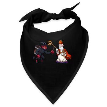 Sankt Nikolaus VS Krampus - Bandana - Schwarz - Vorne