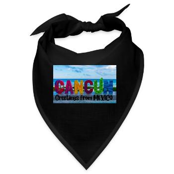 Grüße aus Mexiko . Cancun - Bandana - Schwarz - Vorne