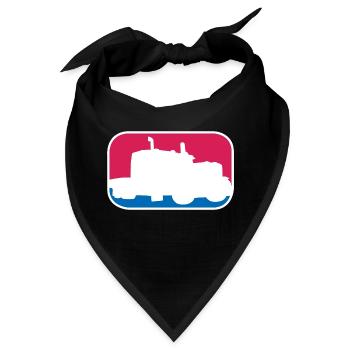 LKW Truck Lastkraftwagen Brummi lustiges Geschenk - Bandana - Schwarz - Vorne