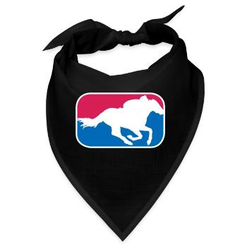 Rennpferd reiten Reitsport Pferde lustige Geschenk - Bandana - Schwarz - Vorne