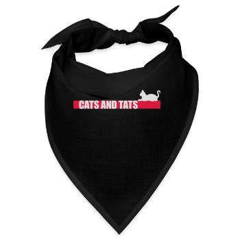 cats and tats Zitat - Bandana - Schwarz - Vorne