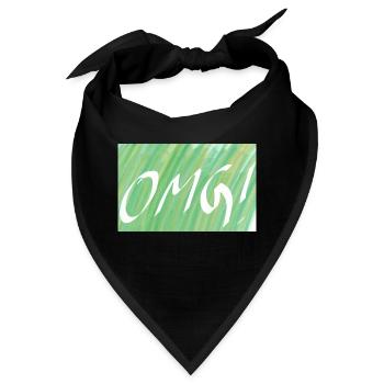 OMG! Grün Farbverlauf OMG - Bandana - Schwarz - Vorne
