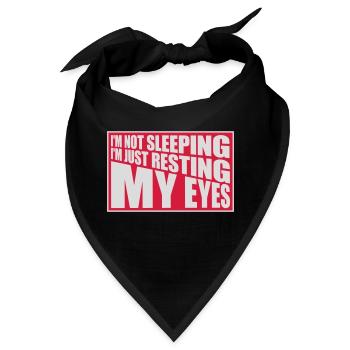 im not sleeping Zitat - Bandana - Schwarz - Vorne
