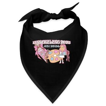 Einschulung 2023 Schulanfänger Schulanfang - Bandana - Schwarz - Vorne