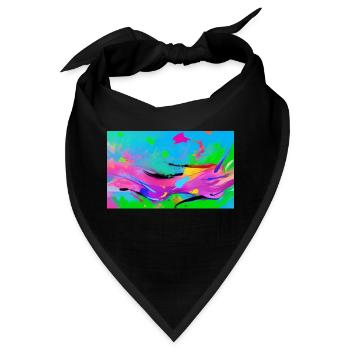 Bunte Frau - Bandana - Schwarz - Vorne