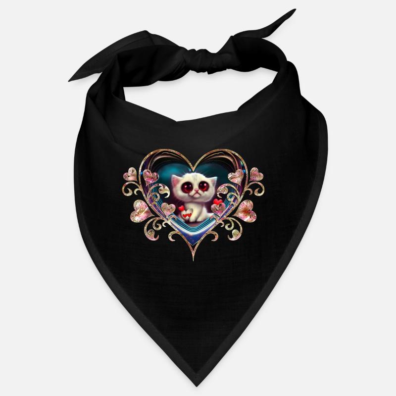 Chaton de la Saint-Valentin Bandana