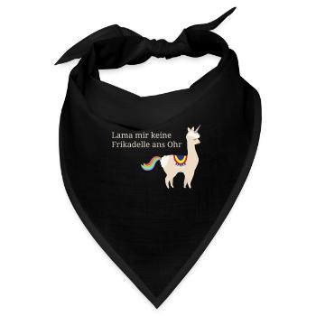 Lama Einhorn mit coolem Spruch - Bandana - Schwarz - Vorne