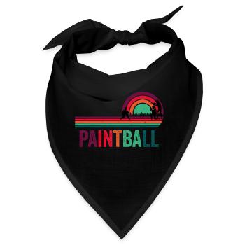 Paintball Retro Vintage - Bandana - Schwarz - Vorne