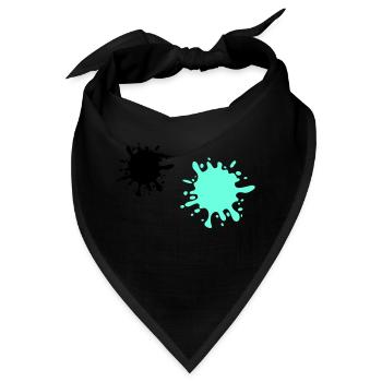 farbkleckse - Bandana - Schwarz - Vorne