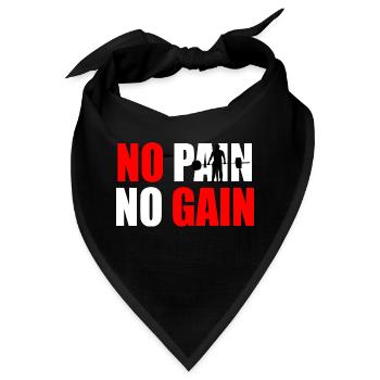 Kein Schmerz, kein Gewinn Zitat - Bandana - Schwarz - Vorne