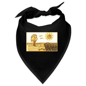 Landschaft - Bandana - Schwarz - Vorne