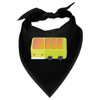 Der farbige Bus. - Bandana - Schwarz - Vorne