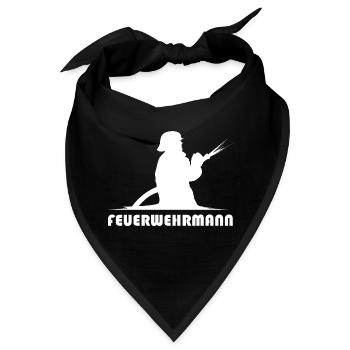 feuerwehrmann schlauch icon Feuerwehr Symbol Logo - Bandana - Schwarz - Vorne