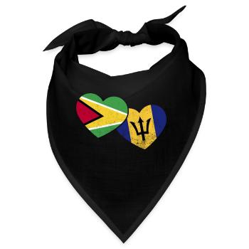 Guyana Flagge Guyanese Guyana - Bandana - Schwarz - Vorne