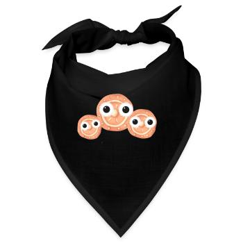 Plätzchen, Kekse, Familie, Trio - Bandana - Schwarz - Vorne