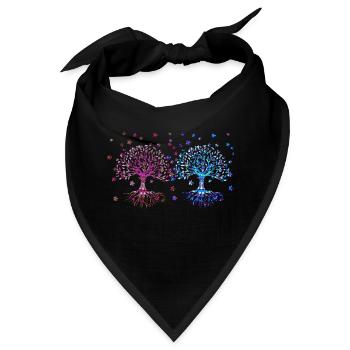 Lebensbaum, Baum des Lebens, Bäume - Bandana - Schwarz - Vorne