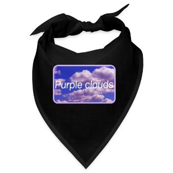 Purple clouds - Bandana - Schwarz - Vorne
