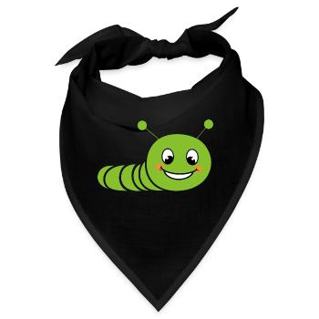 Raupen Insektenliebe Kleine Raupe - Bandana - Schwarz - Vorne