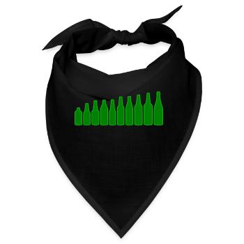 Bierflaschen - Bandana - Schwarz - Vorne