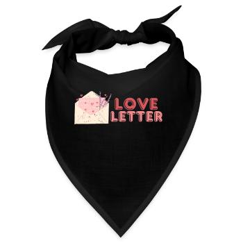 Love letter - Bandana - Schwarz - Vorne