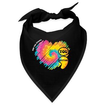 Psychische Gesundheit - Semikolon Psychische Gesundheit - Bandana - Schwarz - Vorne