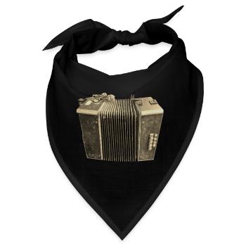 Retro Akkordeon - Sepia - Bandana - Schwarz - Vorne