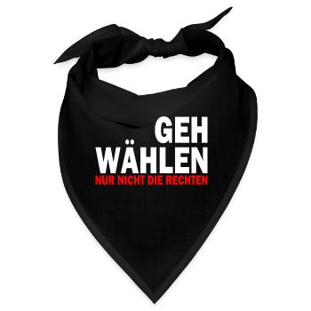 GEH WÄHLEN - Bandana - Schwarz - Vorne