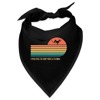 Ich kann nicht, ich bin zu faul - Bandana - Schwarz - Vorne