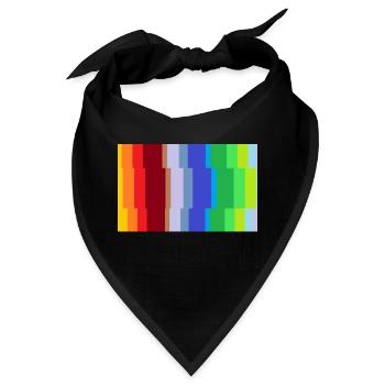 Bunte Struktur - Bandana - Schwarz - Vorne