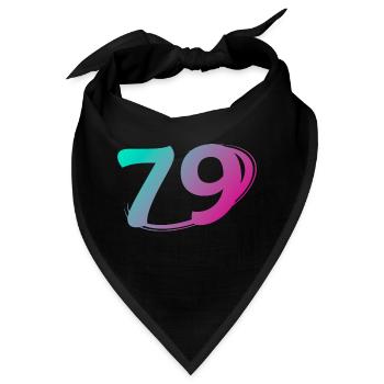 Nummer 79 mehrfarbig - Bandana - Schwarz - Vorne