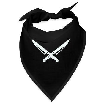 Messer Symbol - Bandana - Schwarz - Vorne