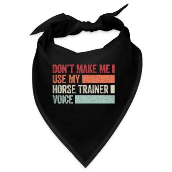 Humorvolles Design für Pferdetrainer - Bandana - Schwarz - Vorne