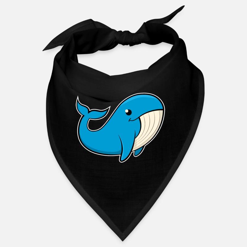 Image joyeuse d’une baleine bleue Bandana
