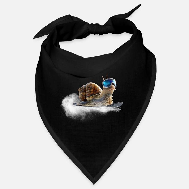 Plus cool que le reste, l’escargot de snowboard. Bandana