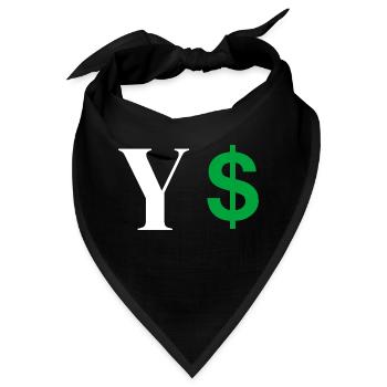 Buchstabe y Dollar - Bandana - Schwarz - Vorne