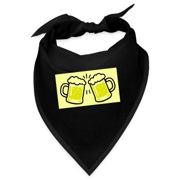 Bierglas Bier Symbol - Bandana - Schwarz - Vorne