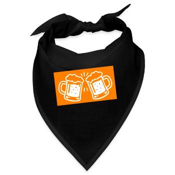 Bierglas Bier Symbol - Bandana - Schwarz - Vorne