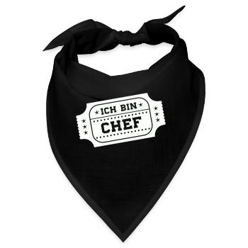 ich bin chef - Bandana - Schwarz - Vorne