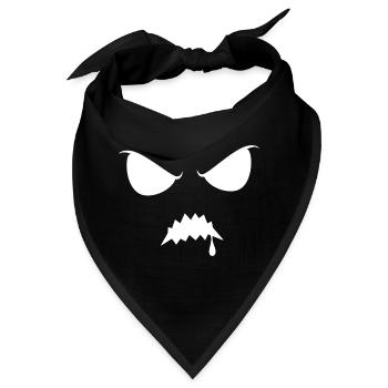 Gruselige Halloween Silhouette Schatten finstere  - Bandana - Schwarz - Vorne