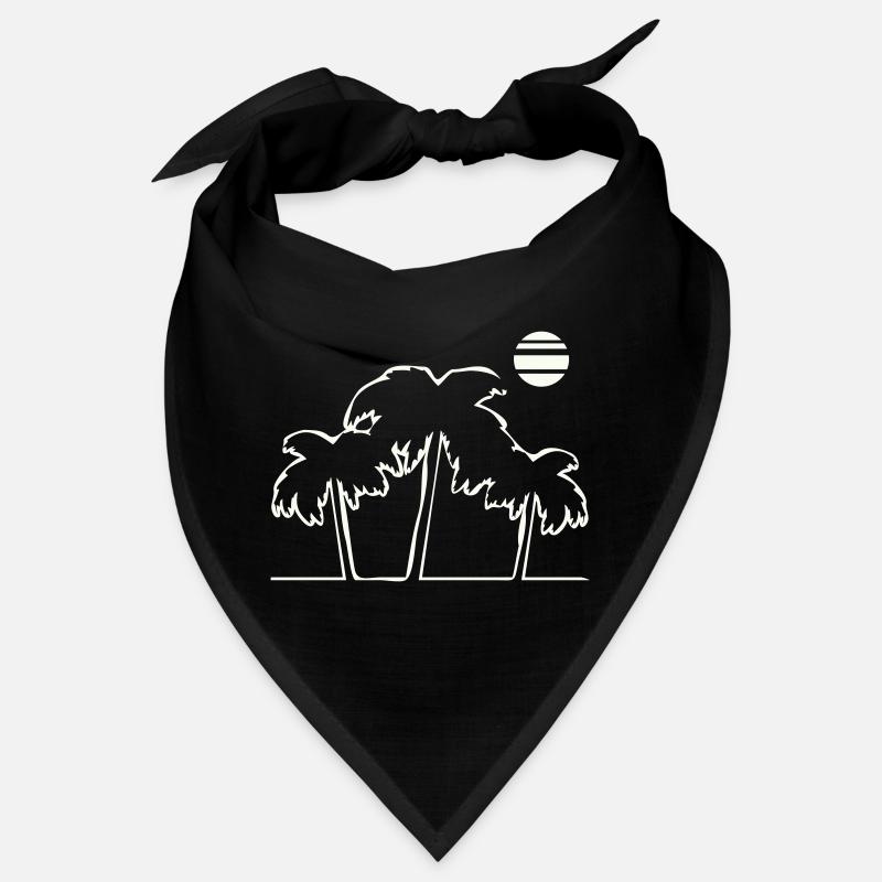 Tropical palm trees in sunset Bandana