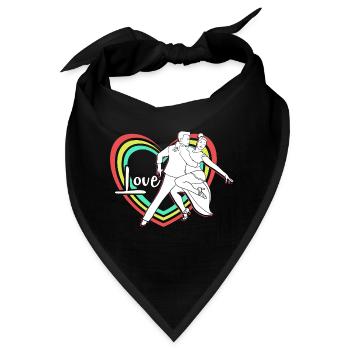 Walzer Paartanz - Bandana - Schwarz - Vorne
