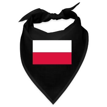 Polen, Poland, Fahne, Flagge - Bandana - Schwarz - Vorne