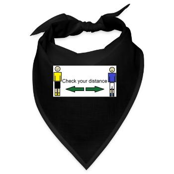 Check distance - Bandana - Schwarz - Vorne