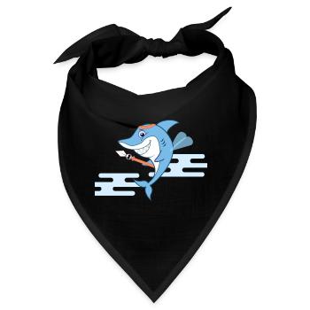 Der Shark Bodyguard - Bandana - Schwarz - Vorne